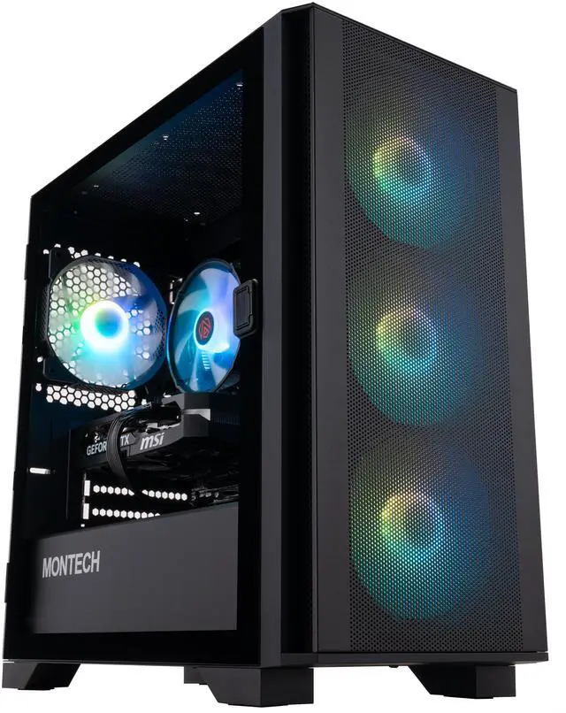 Alt view image 2 of 8 - ABS Quilon Aqua Gaming PC - Windows 11 - Intel Core i5-14400F - GeForce RTX 5060 - DLSS 4 - AI-Powered Performance - 32GB DDR4 3200MHz - 1TB M.2 NVMe SSD - AA14400F5060