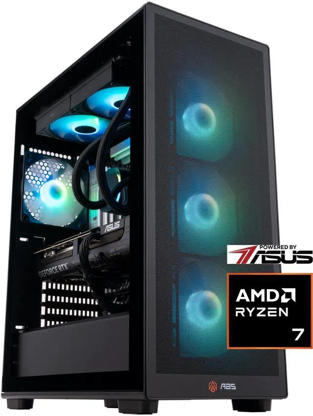 Main image of ABS Stratos II Ruby Gaming PC Powered by Asus - Windows 11 - AMD Ryzen 7 9800X3D - GeForce RTX 5080 - DLSS 4 - AI-Powered Performance - 32GB DDR5 6000MHz - 2TB M.2 NVMe SSD - SR9800X3D5080