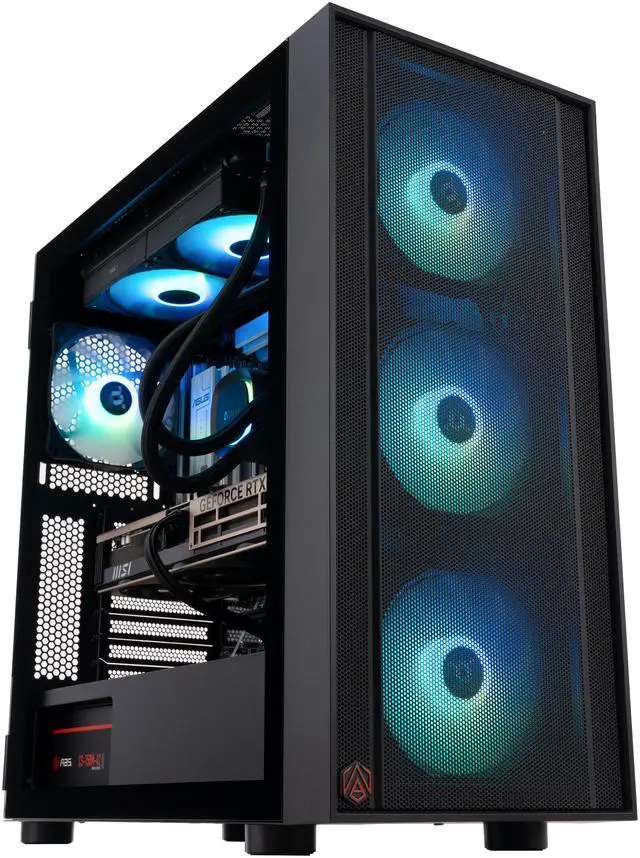 Alt view image 2 of 8 - ABS Eurus Ruby Gaming PC - Windows 11 - AMD Ryzen 7 9800X3D - GeForce RTX 5070 Ti - DLSS 4 - AI-Powered Performance - 32GB DDR5 6400MHz - 2TB M.2 NVMe SSD - ER9800X3D5070TI5