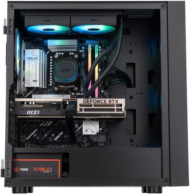 Alt view image 4 of 8 - ABS Eurus Ruby Gaming PC - Windows 11 - AMD Ryzen 7 9800X3D - GeForce RTX 5070 Ti - DLSS 4 - AI-Powered Performance - 32GB DDR5 6400MHz - 2TB M.2 NVMe SSD - ER9800X3D5070TI5