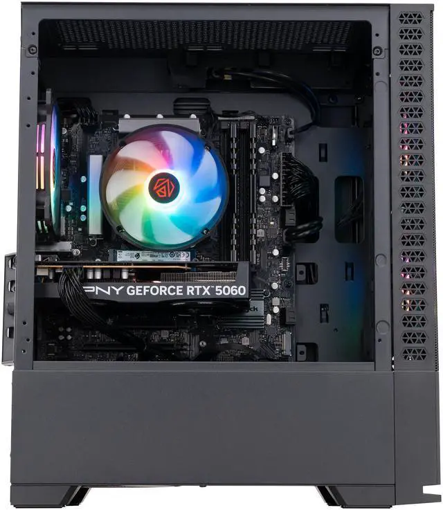 Alt view image 3 of 7 - ABS Cyclone Aqua Gaming PC - Windows 11 - Intel Core 5 Processor 120 - GeForce RTX 5060 - DLSS 4 - AI-Powered Performance - 32GB DDR4 3200MHz - 1TB M.2 NVMe SSD - CA120F5060