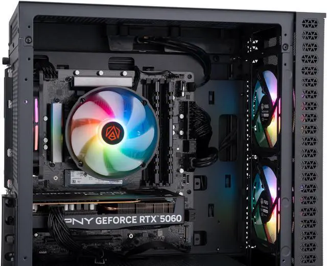 Alt view image 6 of 7 - ABS Cyclone Aqua Gaming PC - Windows 11 - Intel Core 5 Processor 120 - GeForce RTX 5060 - DLSS 4 - AI-Powered Performance - 32GB DDR4 3200MHz - 1TB M.2 NVMe SSD - CA120F5060
