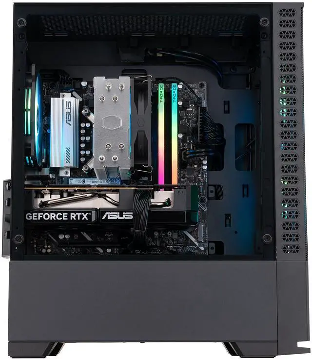 Alt view image 4 of 8 - ABS Cyclone Aqua Gaming PC Powered by Asus - Windows 11 - Intel Core i7-14700F - GeForce RTX 5060 - DLSS 4 - AI-Powered Performance - 32GB DDR5 6400MHz - 1TB M.2 NVMe SSD - CA14700F50603