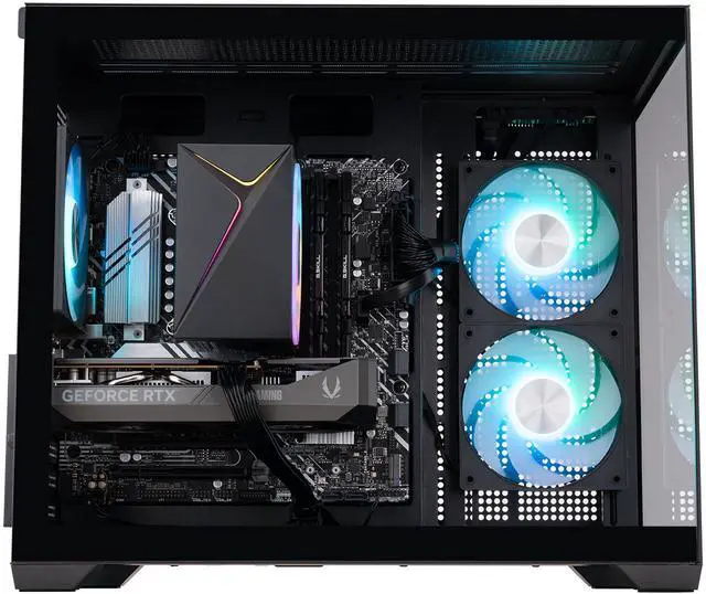 Alt view image 4 of 8 - ABS Flux II Aqua Gaming PC - Windows 11 - Intel Core i5-14400F - GeForce RTX 5060 - DLSS 4 - AI-Powered Performance - 32GB DDR4 3200MHz - 1TB M.2 NVMe SSD - FIIA14400F5060