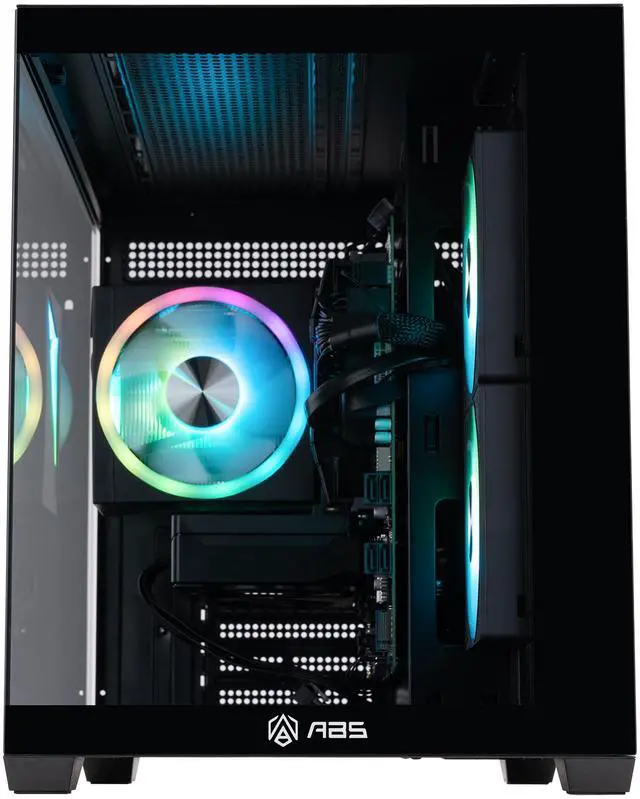 Alt view image 3 of 8 - ABS Flux II Aqua Gaming PC - Windows 11 - Intel Core 5 120F - GeForce RTX 5060 - DLSS 4 - AI-Powered Performance - 32GB DDR4 3200MHz - 1TB M.2 NVMe SSD - FA120F5060