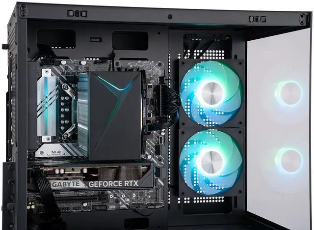 Alt view image 7 of 8 - ABS Flux II Aqua Gaming PC - Windows 11 - Intel Core 5 120F - GeForce RTX 5060 - DLSS 4 - AI-Powered Performance - 32GB DDR4 3200MHz - 1TB M.2 NVMe SSD - FA120F5060