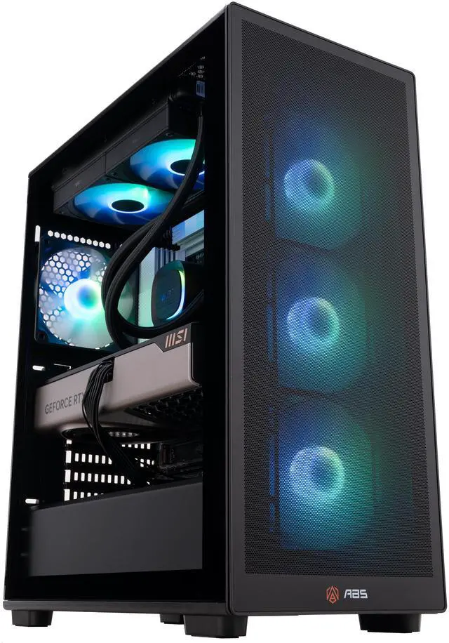 Alt view image 2 of 8 - ABS Stratos Ruby Gaming PC - Windows 11 - AMD Ryzen 7 9800X3D - GeForce RTX 5080 - DLSS 4 - AI-Powered Performance - 32GB DDR5 6400 - 2TB M.2 NVMe SSD - SR9800X3D50802
