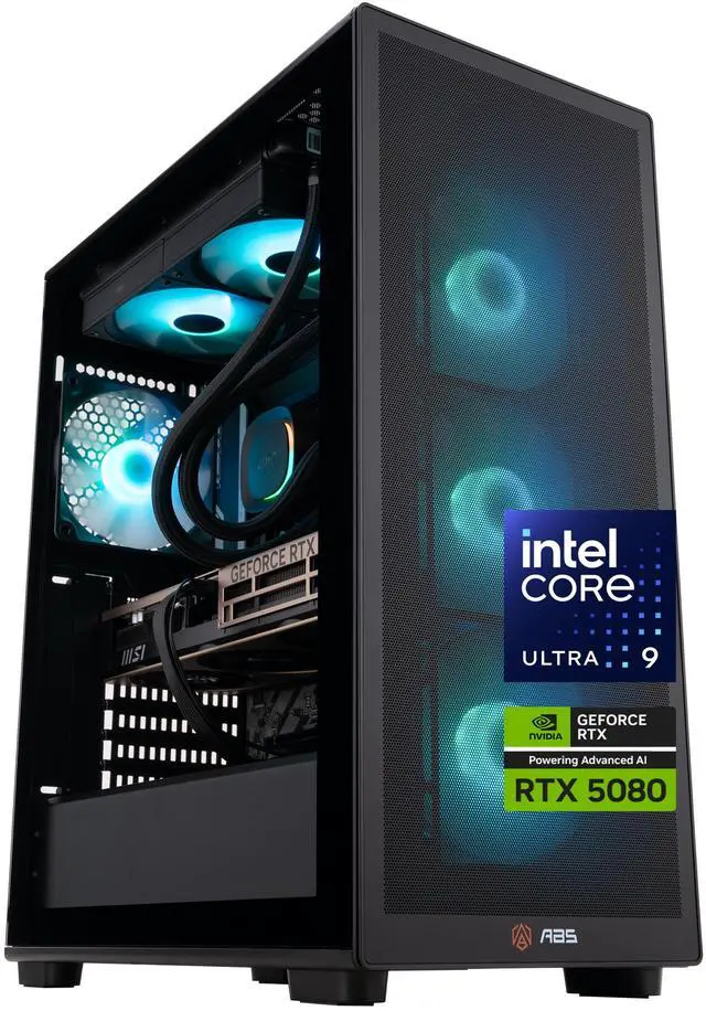 Main image of ABS Stratos Aqua Gaming PC - Windows 11 - Intel Core Ultra 9 285K - GeForce RTX 5080 - DLSS 4 - AI-Powered Performance - 32GB DDR5 6400 - 2TB M.2 NVMe SSD - SA285K5080