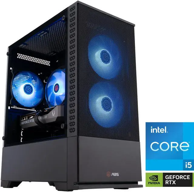 ABS Cyclone Aqua Gaming PC - Windows 11 - Intel Core i5-14400F - Nvidia GeForce RTX 5060 8GB - DLSS 4 - 32GB DDR4 3200 - 1TB M.2 NVMe SSD - CA14400F50605