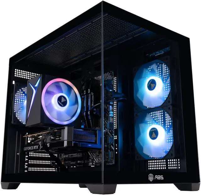 Alt view image 2 of 8 - ABS Flux II Aqua Gaming PC Powered by Asus - Windows 11 - Intel Core i5-14400F - RTX 5060 8GB - DLSS 4 - AI-Powered Performance - 32GB DDR4 3200 - 1TB M.2 NVMe SSD - FIIA14400F50602