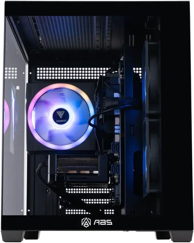 Alt view image 3 of 8 - ABS Flux II Aqua Gaming PC Powered by Asus - Windows 11 - Intel Core i5-14400F - RTX 5060 8GB - DLSS 4 - AI-Powered Performance - 32GB DDR4 3200 - 1TB M.2 NVMe SSD - FIIA14400F50602