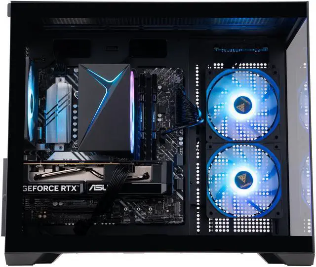 Alt view image 4 of 8 - ABS Flux II Aqua Gaming PC Powered by Asus - Windows 11 - Intel Core i5-14400F - RTX 5060 8GB - DLSS 4 - AI-Powered Performance - 32GB DDR4 3200 - 1TB M.2 NVMe SSD - FIIA14400F50602