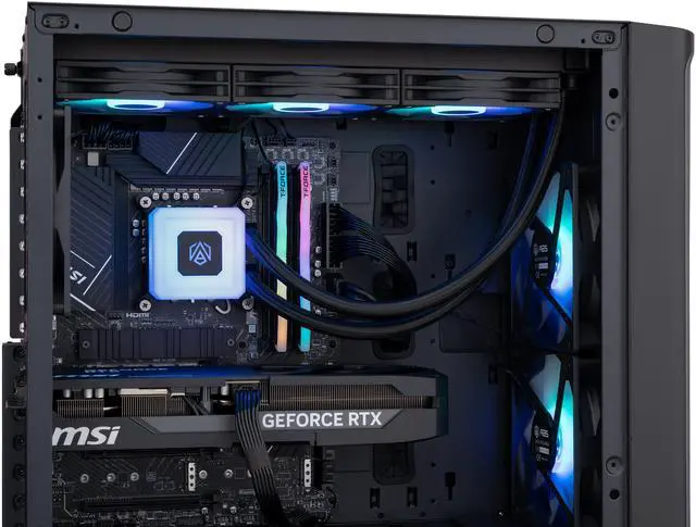 Alt view image 7 of 8 - ABS Kaze II Aqua Gaming PC - Windows 11 - Intel Core i9-14900KF - GeForce RTX 5070 Ti 16GB - 32GB DDR5 6400 - 2TB M.2 NVMe SSD - KA14900KF5070TI