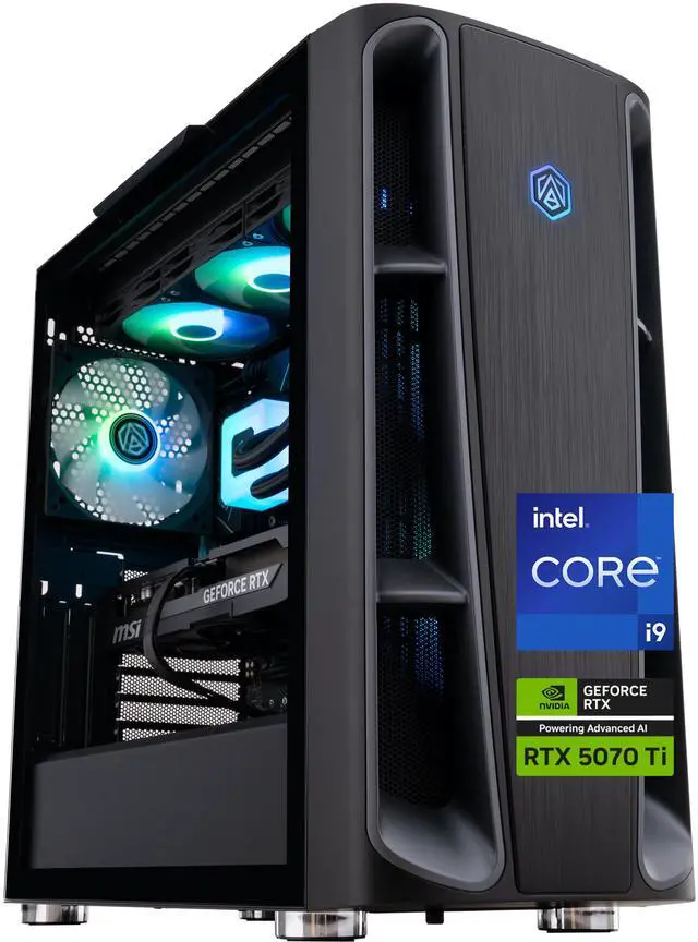 Main image of ABS Kaze II Aqua Gaming PC - Windows 11 - Intel Core i9-14900KF - GeForce RTX 5070 Ti 16GB - 32GB DDR5 6400 - 2TB M.2 NVMe SSD - KA14900KF5070TI