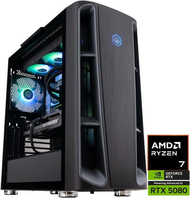 ABS Kaze II Ruby Gaming PC - Windows 11 - AMD Ryzen 7 9800X3D - GeForce RTX 5080 - DLSS 4 - AI-Powered Performance - 32GB DDR5 6400 - 2TB M.2 NVMe SSD - KIIR9800X3D5080