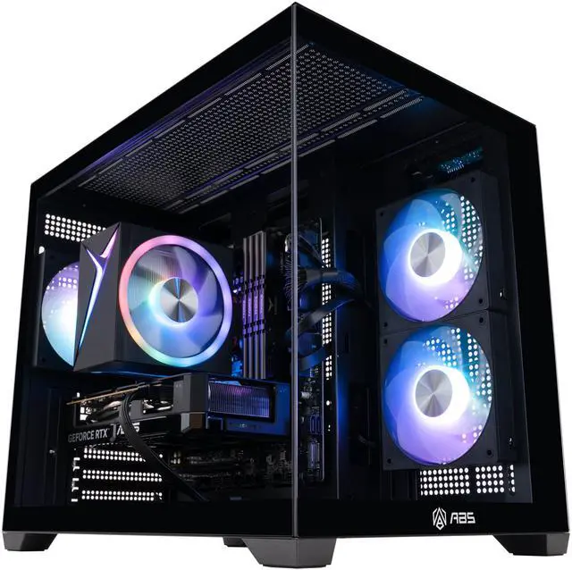 Alt view image 2 of 8 - ABS Flux II Aqua Gaming PC - Windows 11 - Intel Core i5-14400F - GeForce RTX 5060 - DLSS 4 - AI-Powered Performance - 32GB DDR4 3200 - 1TB M.2 NVMe SSD - FIIA14400F50603