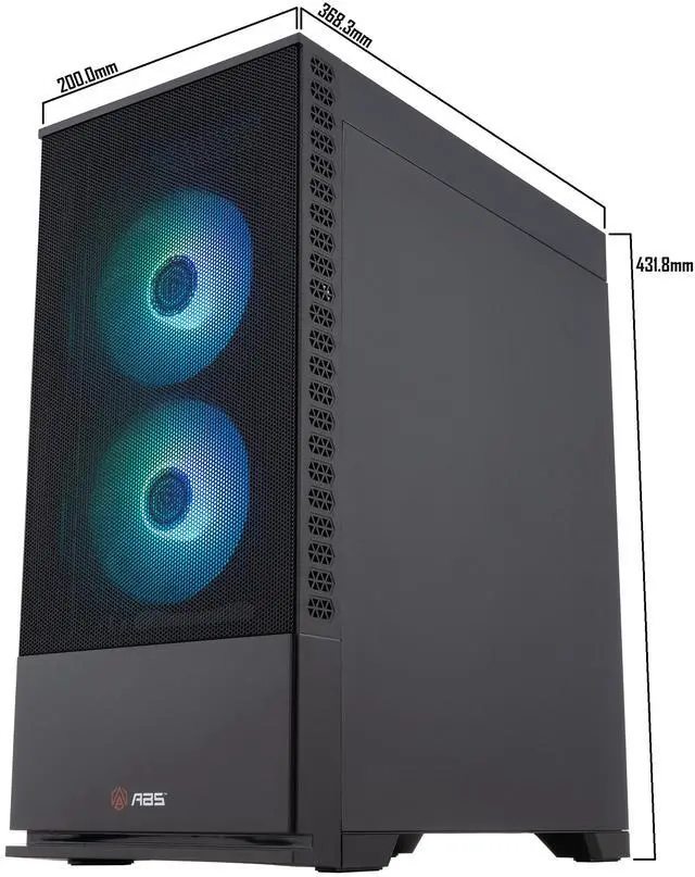 Alt view image 9 of 10 - ABS Cyclone Aqua Prebuilt Gaming PC - Windows 11 - Intel Core i7-14700F - GeForce RTX 5060 8GB - DLSS 4 - 32GB DDR5 - 1TB NVMe SSD