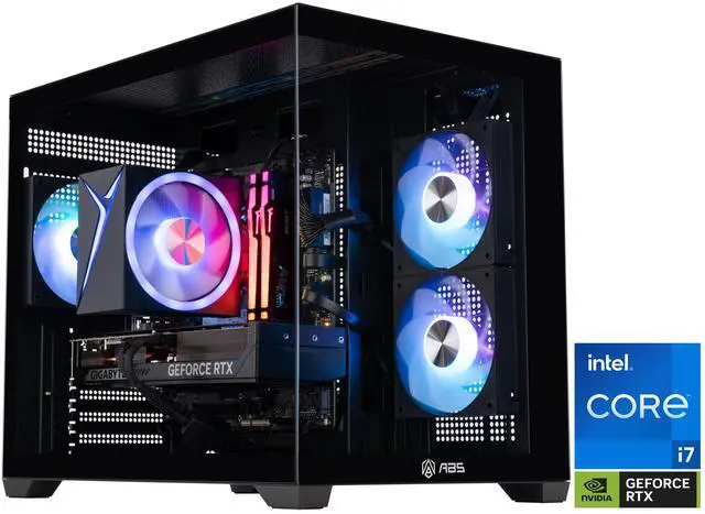 ABS Flux II Aqua Gaming PC - Windows 11 - Intel Core i7 14700F - Nvidia GeForce RTX 5070 - DLSS 4 - 32GB DDR5 6400MHz - 1TB M.2 SSD