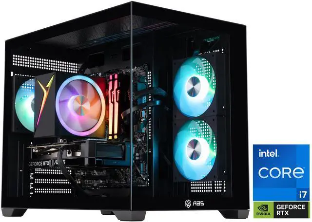 ABS Flux II Aqua Gaming PC Powered by Asus - Windows 11 - Intel Core i7-14700F - Nvidia GeForce RTX 5060 Ti 16GB - DLSS 4 - 32GB DDR5 6400 - 1TB M.2 SSD
