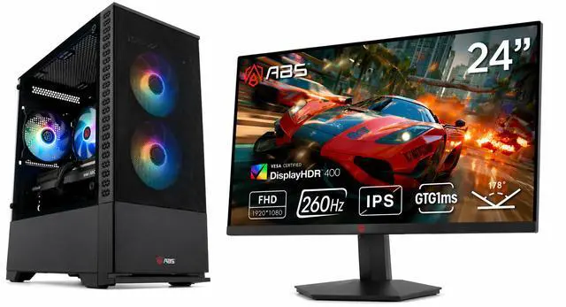 ABS Cyclone Aqua Gaming PC - Windows 11 - Intel Core 5 120 - Arc A580 8GB - 16GB DDR4 3200 - 1TB M.2 SSD