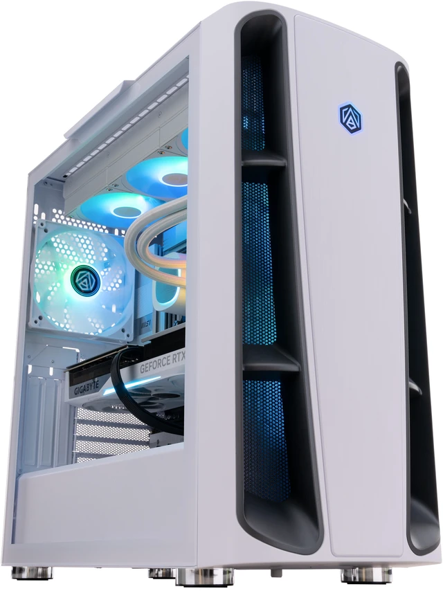 Alt view image 2 of 9 - ABS Kaze II Aqua Gaming PC - Windows 11 - Intel Core Ultra 7 265KF - GeForce RTX 5070 Ti 16GB - DLSS 4 - 32GB DDR5 6400 - 2TB M.2 SSD
