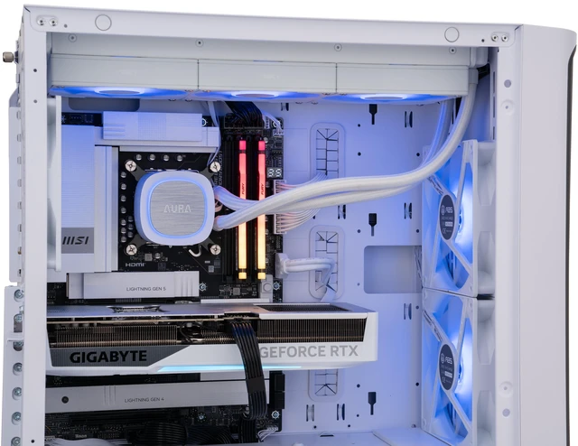 Alt view image 7 of 9 - ABS Kaze II Aqua Gaming PC - Windows 11 - Intel Core Ultra 7 265KF - GeForce RTX 5070 Ti 16GB - DLSS 4 - 32GB DDR5 6400 - 2TB M.2 SSD