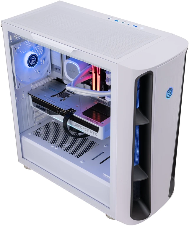 Alt view image 9 of 9 - ABS Kaze II Aqua Gaming PC - Windows 11 - Intel Core Ultra 7 265KF - GeForce RTX 5070 Ti 16GB - DLSS 4 - 32GB DDR5 6400 - 2TB M.2 SSD