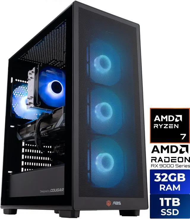 ABS Stratos II Ruby Gaming PC - Windows 11 - AMD Ryzen 7 9700X - Radeon RX 9070 XT 16GB - 32GB DDR5 6400 - 2TB M.2 SSD
