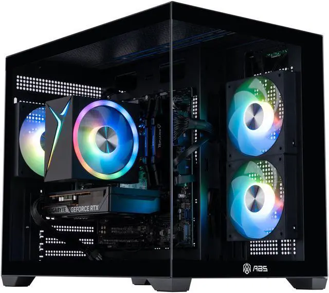 ABS Flux II Aqua Gaming PC - Windows 11 - Intel Core 5 120 - GeForce RTX 5060 8GB - DLSS 4 - 32GB DDR4 3200 - 1TB M.2 SSD
