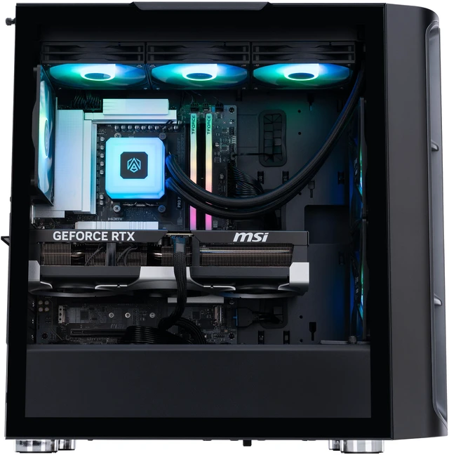 Alt view image 3 of 9 - ABS Kaze II Ruby Prebuilt Gaming PC - Windows 11 - AMD Ryzen 7 9800X3D - GeForce RTX 5090 32GB - DLSS 4 - 64GB DDR5 - 2TB NVMe SSD