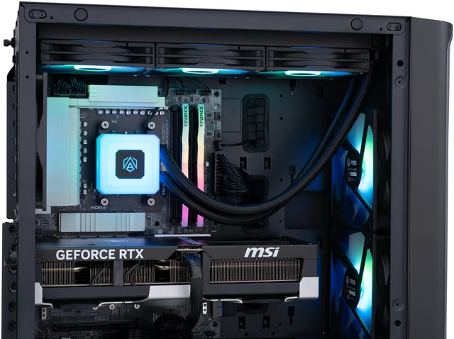 Alt view image 6 of 9 - ABS Kaze II Ruby Prebuilt Gaming PC - Windows 11 - AMD Ryzen 7 9800X3D - GeForce RTX 5090 32GB - DLSS 4 - 64GB DDR5 - 2TB NVMe SSD
