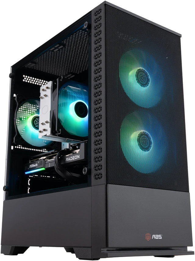 Alt view image 2 of 2 - ABS Cyclone Aqua Gaming PC - Windows 11 - AMD Ryzen 5 7600X - Radeon RX 9060 XT 16GB - 32GB DDR5 6000 - 1TB SSD