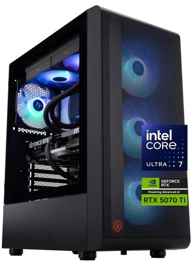 Main image of ABS AI Training PC Powered by PHISON aiDAPTIV+ & Ubuntu, Intel Core Ultra 7 265KF - GeForce RTX 5070 TI - 32GB DDR5 6000 RAM - 2TB M.2 NVMe SSD + Phison AI100e 320GB AI SSD
