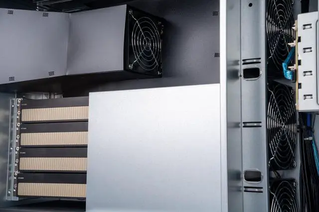 Alt view image 8 of 10 - ABS Zaurion Pro Workstation - Powered by aiDAPTIV+ & Ubuntu, Intel Xeon W5-3535X, 4x Nvidia RTX 6000 Ada, 512GB DDR5 ECC, 2TB NVMe SSD, 2TB AI Acceleration (aiDAPTIVCache), 4x 2TB SATA SSD
