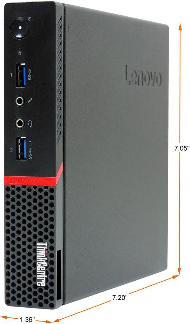 Alt view image 4 of 4 - Lenovo Business Desktop ThinkCentre M700-TINY Intel Core i7-6700T 16GB DDR4 256GB SSD Intel HD Graphics 530 Windows 10 Pro 64-bit