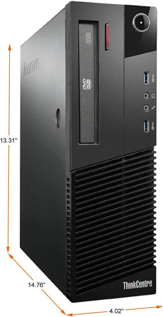 Alt view image 2 of 3 - Lenovo Business Desktop ThinkCentre M83 Intel Core i5-4670 8GB DDR3 Intel HD Graphics 4600 Windows 10 Pro 64-bit