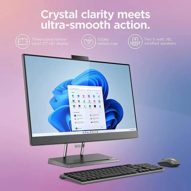 Alt view image 16 of 16 - Lenovo IdeaCentre AIO 5i - 2022 - All-in-One Desktop - 27" QHD Touch Display - 5MP + IR Camera - Windows 11 Home - 8GB Memory - 256 GB Storage - Intel Core i7-12700H - Mouse & Keyboard