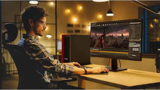 Alt view image 15 of 17 - Lenovo ThinkStation 30GA0014US - Intel Xeon Hexa-core (6 Core) w3-2425 - 32 GB DDR5 SDRAM RAM - 512 GB SSD - Tower - Intel W790 Chipset Chip - Windows 11 Pro - NVIDIA T1000 8 GB Graphics