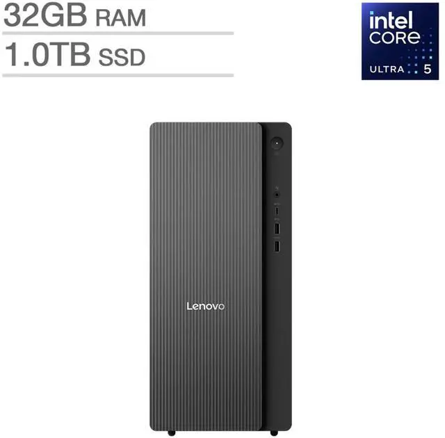 Main image of Lenovo IdeaCentre Desktop Intel Core Ultra 5 225 32GB RAM 1TB SSD Windows 11 Home (91B1001KUS)