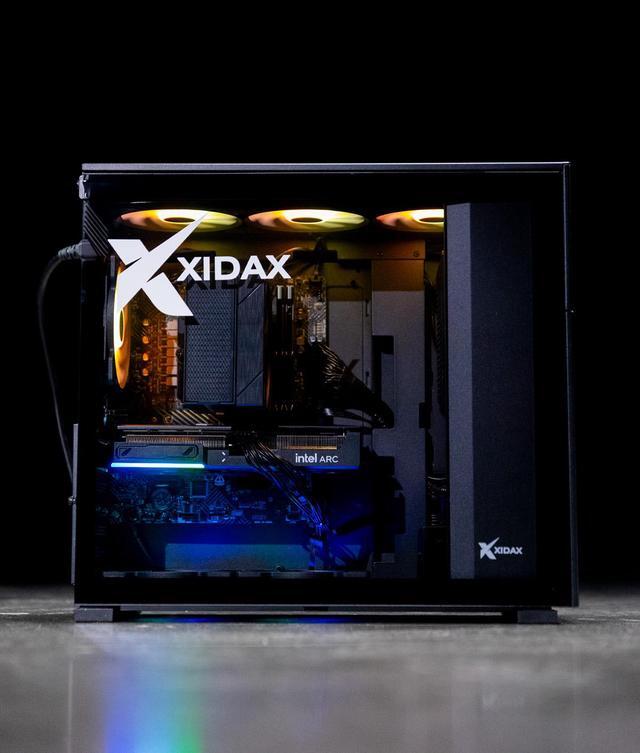 Alt view image 8 of 7 - Xidax X-2 Series Intel Core i5 14400F (up to 4.7GHz), Intel Arc B580 12GB, 1TB NVMe M.2 SSD, 16GB RAM, Fan Cooling, Window 11 Home Xen Black Gaming Desktop - Assembled & Serviced in Utah