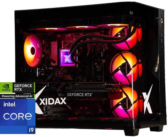 Main image of Xidax X-6 Series Intel Core i9 14900KF (up to 6.0GHz) , NVIDIA GeForce RTX 5090 32GB, 2TB NVMe M.2 SSD, 64GB (2x32GB) RAM, Liquid cooling, Genuine Window 11 Home Onami Black Gaming Desktop - Assembled & Serviced in Utah
