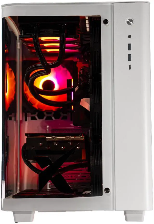 Alt view image 4 of 7 - Xidax X-6 Series AMD Ryzen 7 9800X3D (4.7GHz, up to 5.2GHz) , NVIDIA GeForce RTX 5070Ti 16GB, 2TB NVMe M.2 SSD, 32GB (2x16GB) RAM, Window 11 Home Onami White Gaming Desktop - Assembled & Serviced in Utah