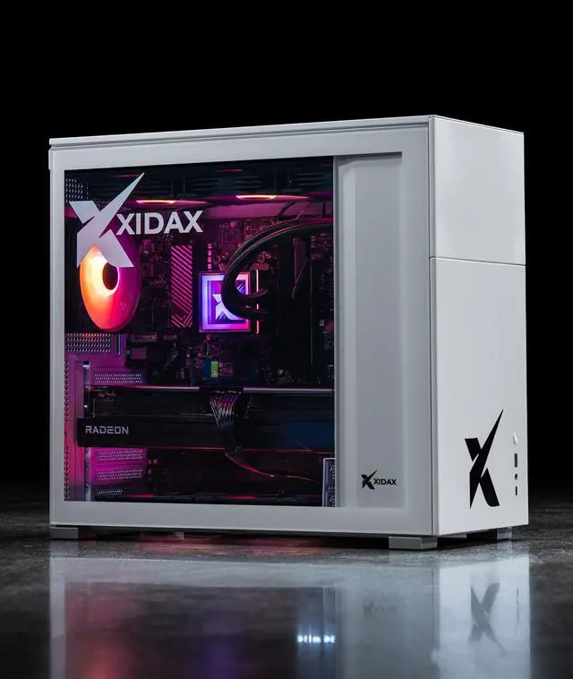 Alt view image 4 of 7 - Xidax X-6 Series AMD Ryzen 7 7800X3D (4.2GHz, up to 5.0GHz), AMD Radeon RX 9070XT 16GB, 2TB NVMe M.2 SSD, 32GB (2x16GB) RAM, Genuine Window 11 Home Xen White Gaming Desktop - Assembled & Serviced in Utah