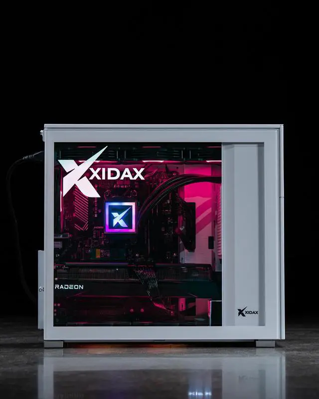 Alt view image 7 of 7 - Xidax X-6 Series AMD Ryzen 7 7800X3D (4.2GHz, up to 5.0GHz), AMD Radeon RX 9070XT 16GB, 2TB NVMe M.2 SSD, 32GB (2x16GB) RAM, Genuine Window 11 Home Xen White Gaming Desktop - Assembled & Serviced in Utah
