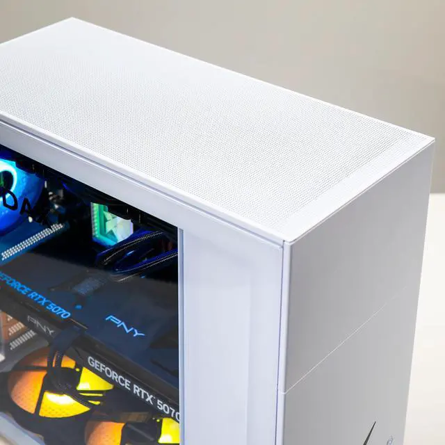Alt view image 7 of 8 - Xidax X-6 Series AMD Ryzen 5 7600 3.8GHz (up to 5.1GHz) , NVIDIA GeForce RTX 5070 12GB, 2TB NVMe M.2 SSD, 32GB (2x16GB) RAM, Window 11 Home XEN White Gaming Desktop - Assembled & Serviced in Utah
