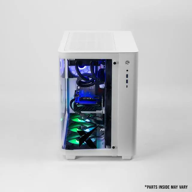 Alt view image 4 of 7 - Xidax X-2 Series Intel Core i5 14400F 2.7GHz (up to 4.7GHz), AMD Radeon RX 9060XT 8GB, 1TB NVMe M.2 SSD, 16GB (2x8GB) RAM, Window 11 Home Onami White Gaming Desktop - Assembled & Serviced in Utah