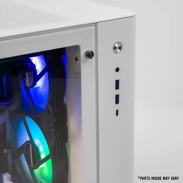 Alt view image 6 of 7 - Xidax X-2 Series Intel Core i5 14400F 2.7GHz (up to 4.7GHz), AMD Radeon RX 9060XT 8GB, 1TB NVMe M.2 SSD, 16GB (2x8GB) RAM, Window 11 Home Onami White Gaming Desktop - Assembled & Serviced in Utah