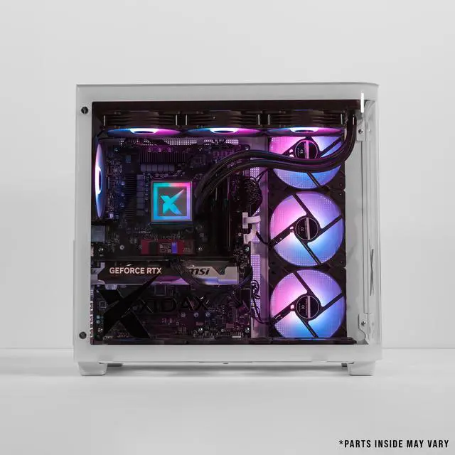 Alt view image 4 of 7 - Xidax X-6 Series Intel Core i7 14700KF 3.4GHz (Max: 5.6GHz), NVIDIA GeForce RTX 5060 8GB, 2TB NVMe M.2 SSD, 32GB (2x16GB) RAM, Window 11 Home Onami White Gaming Desktop - Assembled & Serviced in U.S