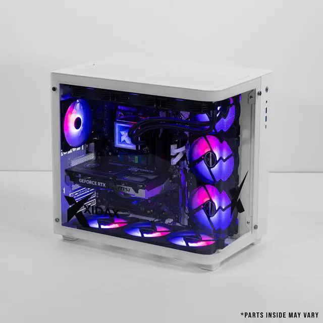 Alt view image 6 of 7 - Xidax X-6 Series Intel Core i7 14700KF 3.4GHz (Max: 5.6GHz), NVIDIA GeForce RTX 5060 8GB, 2TB NVMe M.2 SSD, 32GB (2x16GB) RAM, Window 11 Home Onami White Gaming Desktop - Assembled & Serviced in U.S
