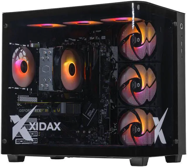 Main image of Xidax X-2 Series Intel Core i5 14400F 2.7GHz (Max: 4.7GHz), NVIDIA GeForce RTX 5050 8GB, 2TB NVMe M.2 SSD, 16GB (2x8GB) RAM, Window 11 Home Onami Black Gaming Desktop - Assembled & Serviced in U.S